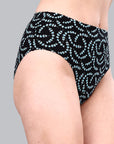 High Waist Full Coverage Printed Stretch Cotton Hipster Panty (Pack of 3) 3HWB-32