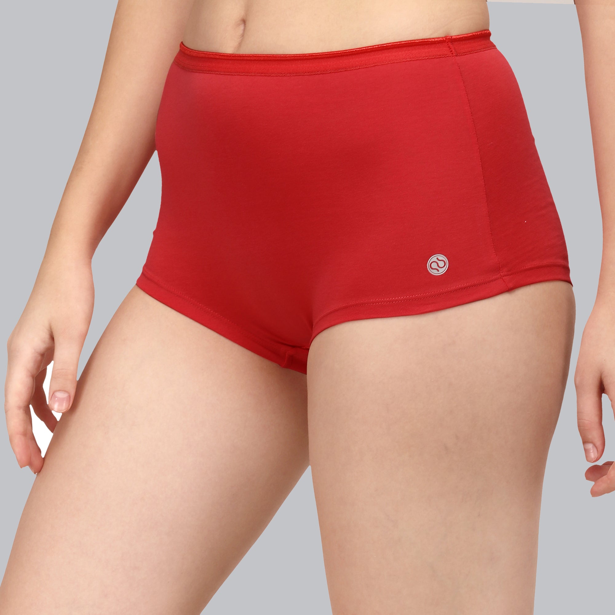 High Rise Full Coverage Cotton Spandex Boyshorts (Pack of 2) - 2BS-25