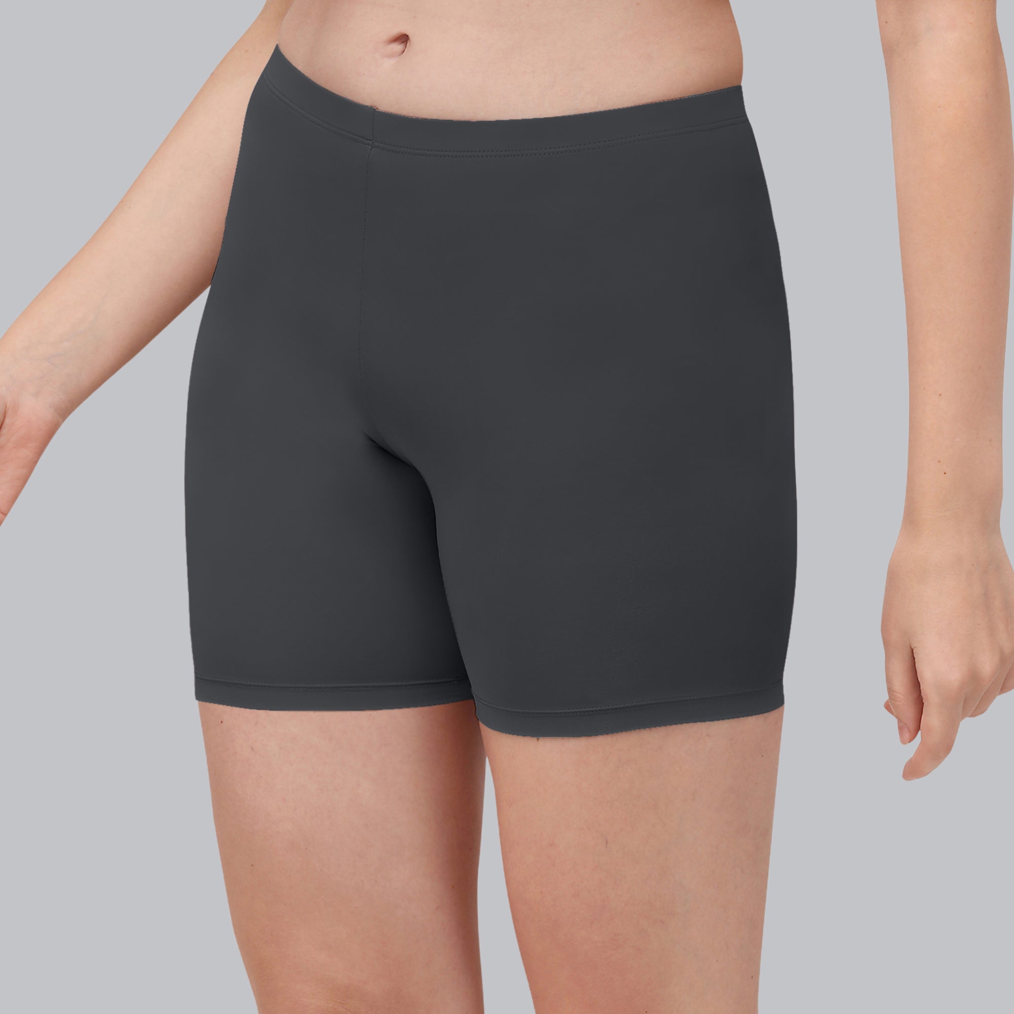 Solid Polyamide Spandex Mid Thigh Length Cycling Shorts- CS-4