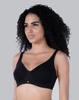 Non Padded Non Wired Strech Cotton Full Coverage Moulded Cups T-shirt Bra-CB-342