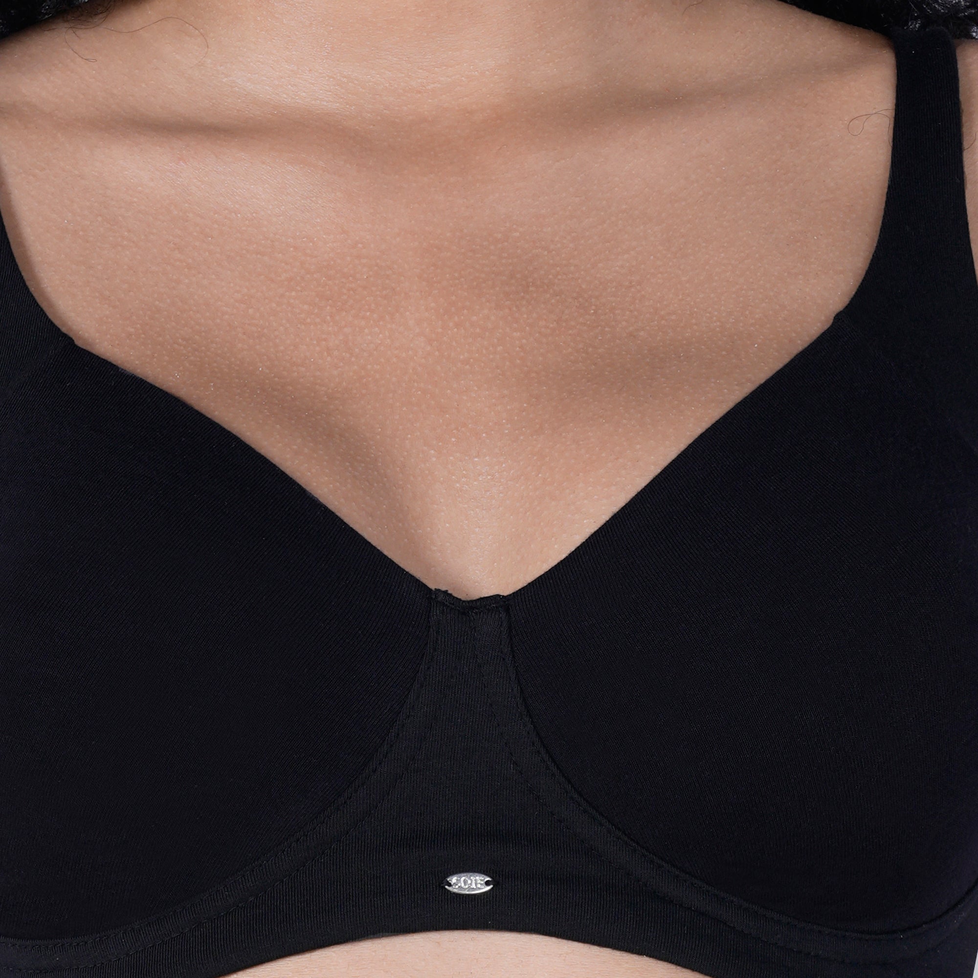 Non Padded Non Wired Strech Cotton Full Coverage Moulded Cups T-shirt Bra-CB-342