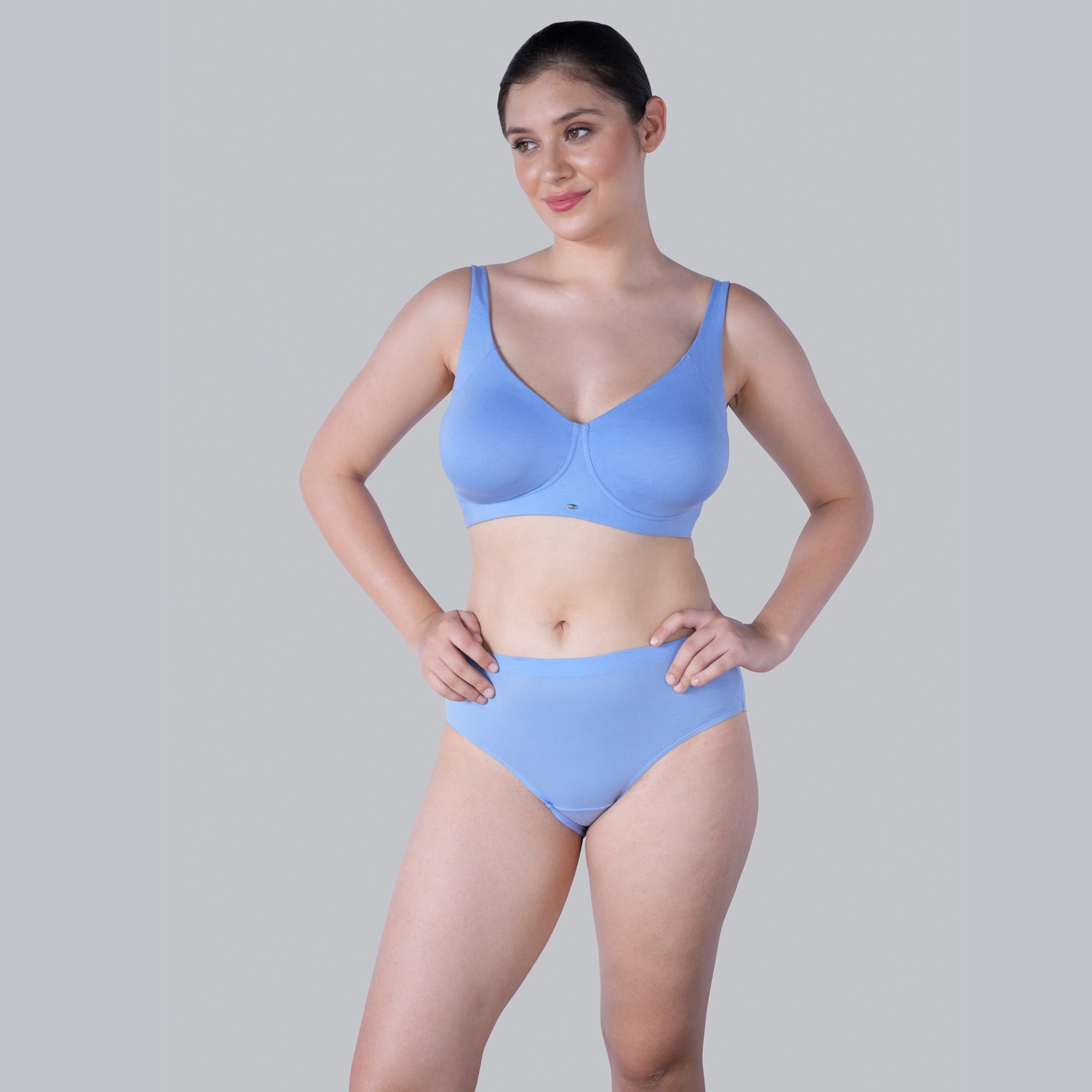 Non Padded Non Wired Strech Cotton Full Coverage Moulded Cups T-shirt Bra-CB-342