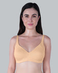 Non Padded Non Wired Strech Cotton Full Coverage Moulded Cups T-shirt Bra-CB-342