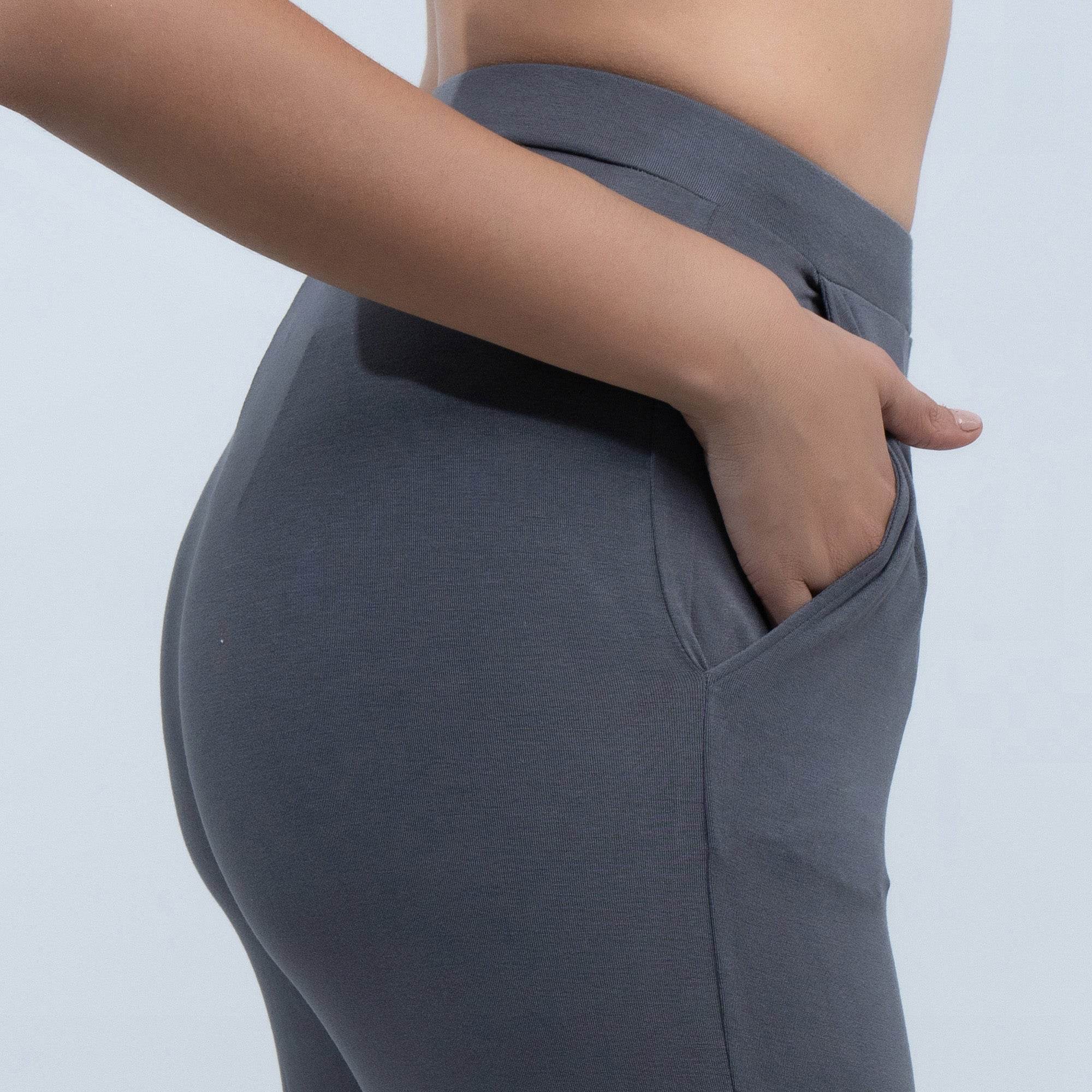 SOIE Woman - Mid Rise Ankle Length Supersoft Lounge Pants with Pockets - -for Women