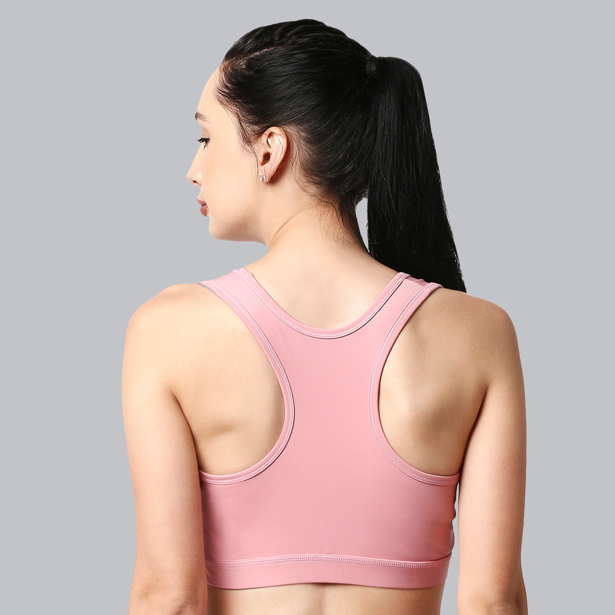 Medium Impact Racerback Sports Bra with Removable Cups- AT-1