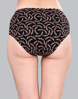 High Waist Full Coverage Printed Stretch Cotton Hipster Panty (Pack of 3) 3HWB-32