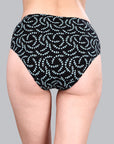 High Waist Full Coverage Printed Stretch Cotton Hipster Panty (Pack of 3) 3HWB-32