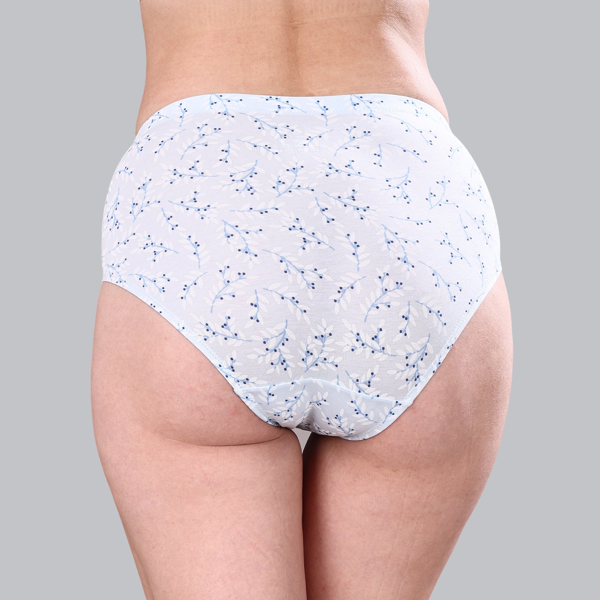 High Waist Full Coverage Printed Stretch Cotton Hipster Panty (Pack of 3) 3HWB-32