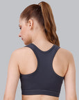 Medium Impact Racerback Sports Bra with Removable Cups- AT-1