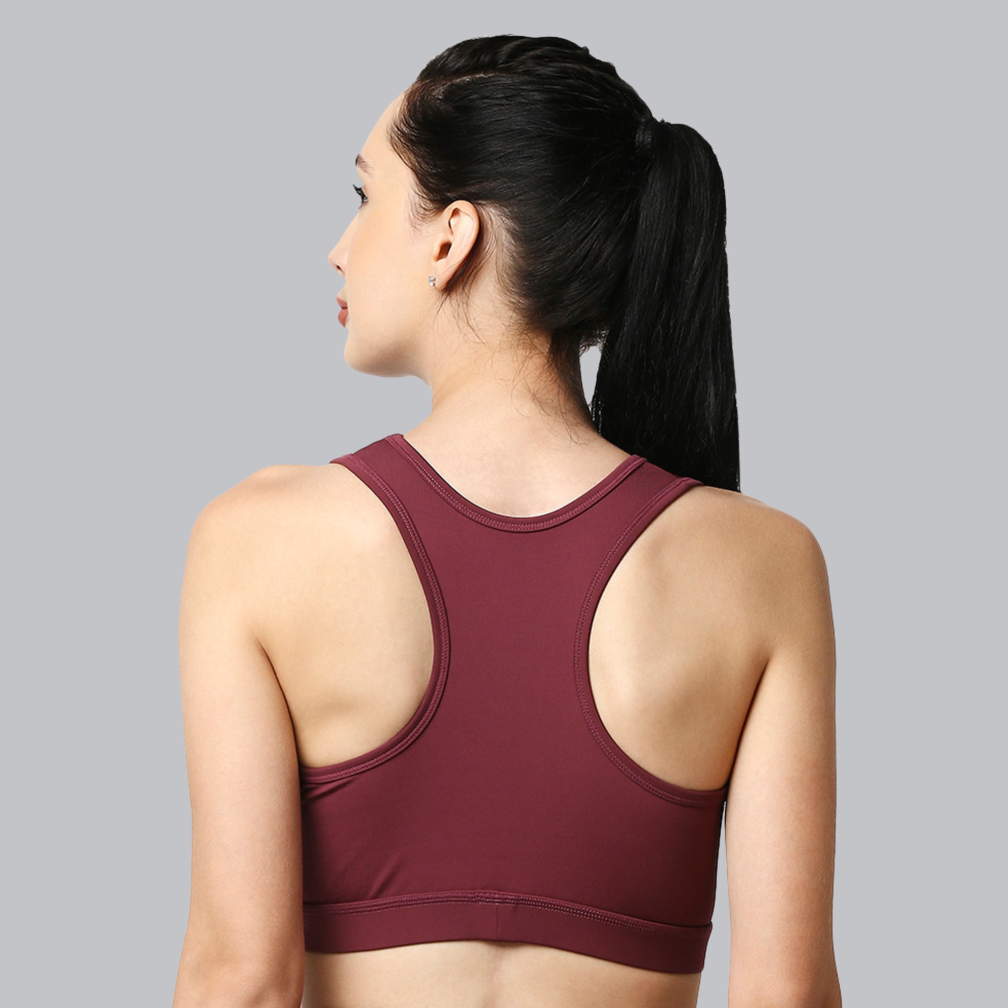 Medium Impact Racerback Sports Bra with Removable Cups- AT-1