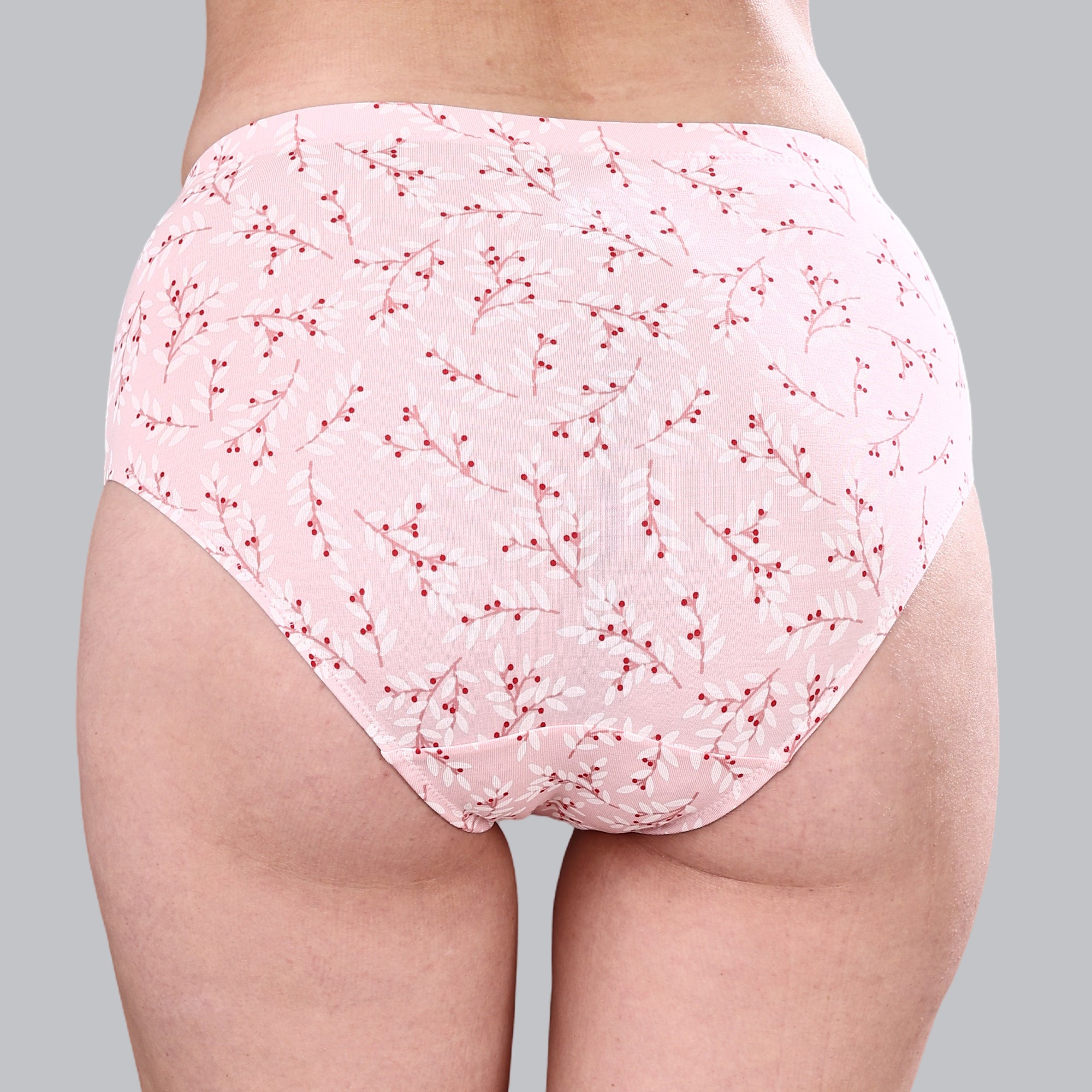 High Waist Full Coverage Printed Stretch Cotton Hipster Panty (Pack of 3) 3HWB-32