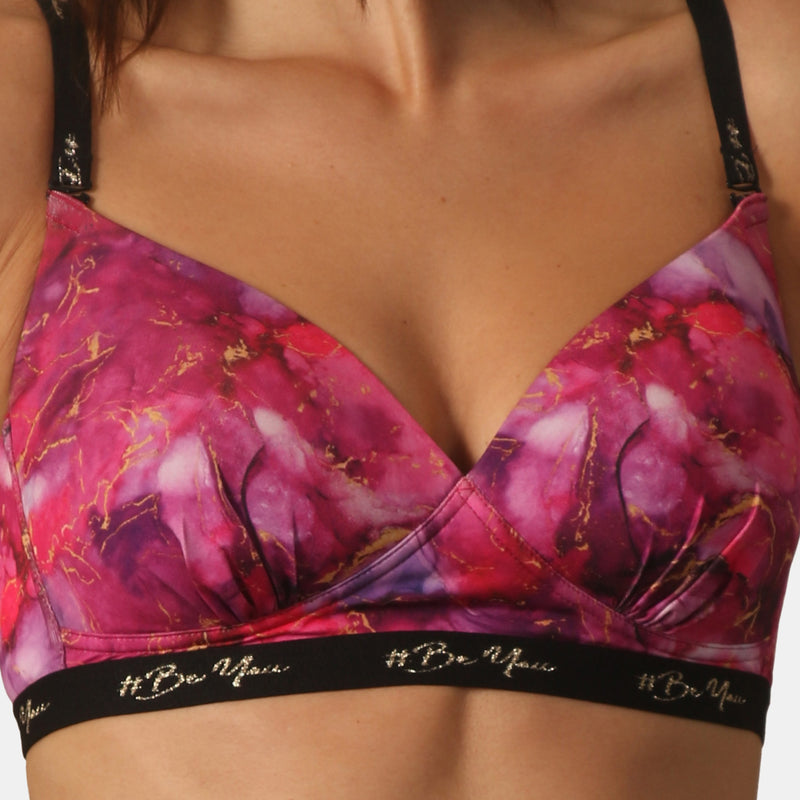 Padded Non-Wired Full Coverage Printed Bra with High Rise Full Coverage Printed Boyshorts- SET FB-559/ FP-1559
