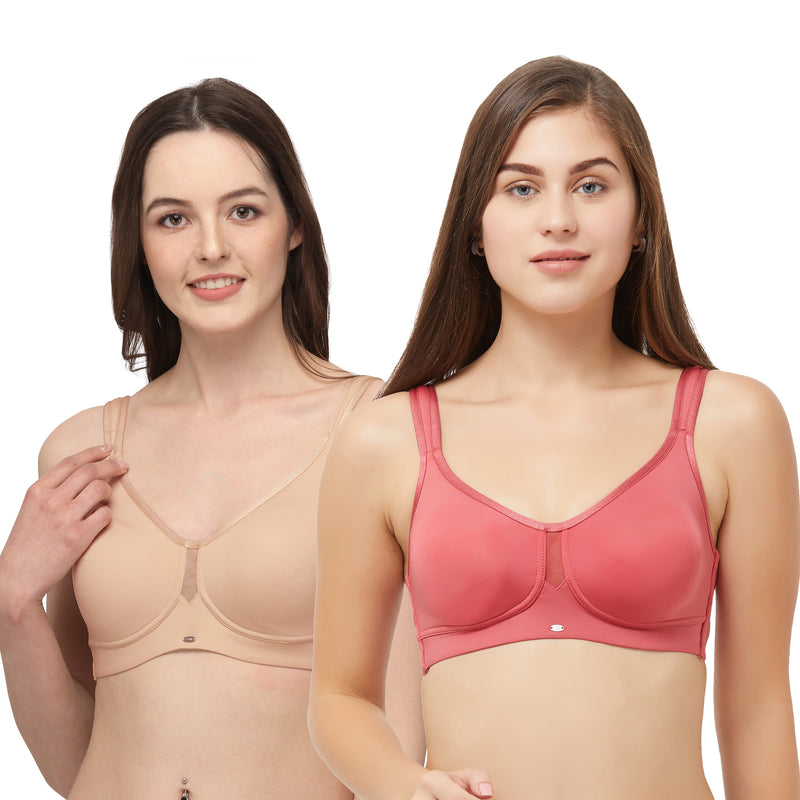 FANMADE-WOMEN FULL COVERAGE NON PADDED BRA AND NON-WIRED FANCY