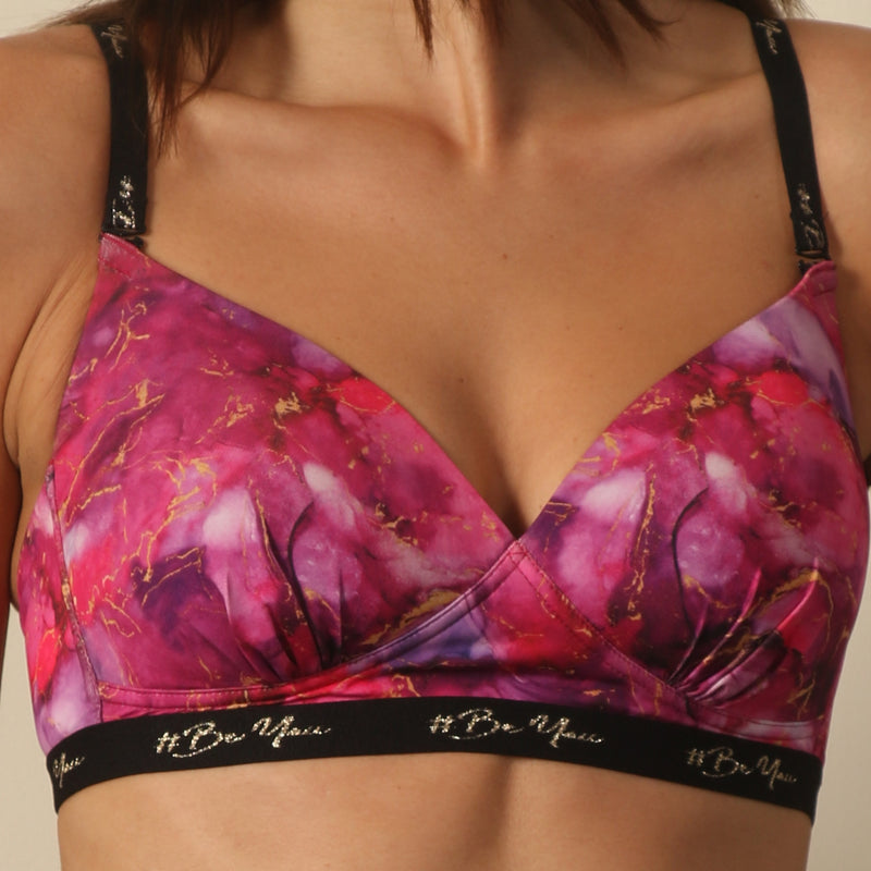 Padded Non-Wired Full Coverage Printed Bra-FB-559