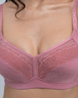 Lacey Non Padded Non-Wired Full Coverage T-shirt Bra with Mid Rise Full Coverage Seamless Panty SET FB-710/ FP-1560