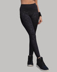 High-Waist Ankle-Length Comprassion Quick Dry Embossed Sports Leggings-At-13