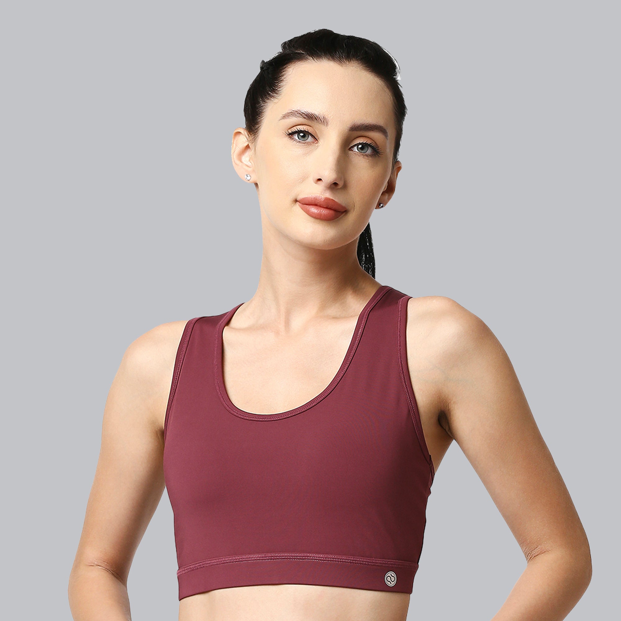 Medium Impact Racerback Sports Bra with Removable Cups AT 1