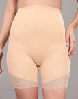 Seamless High Waist Bonded Tummy and Thigh Shaper with Lace-SHW-5