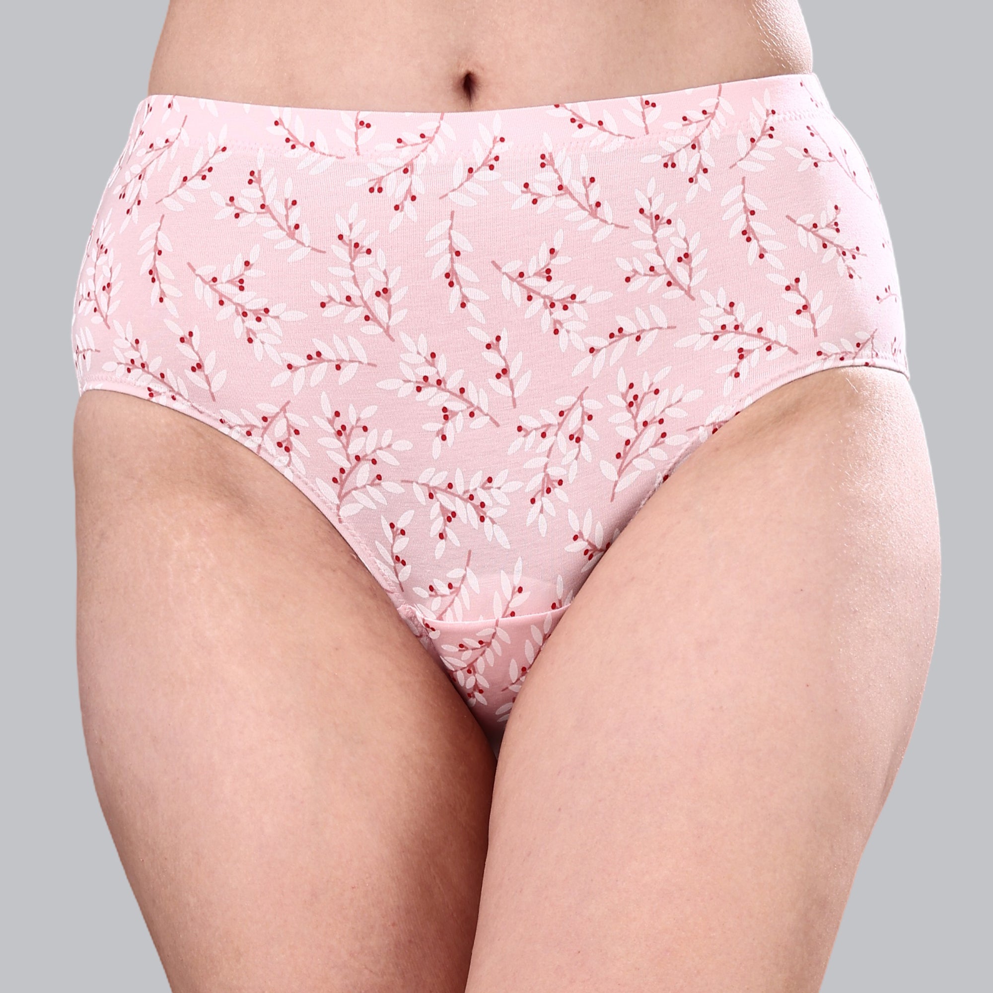 High Waist Full Coverage Printed Stretch Cotton Hipster Panty (Pack of 3) 3HWB-32