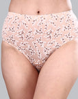 High Waist Full Coverage Printed Stretch Cotton Hipster Panty (Pack of 3) 3HWB-32