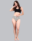 High Waist Full Coverage Printed Stretch Cotton Hipster Panty (Pack of 3) 3HWB-32