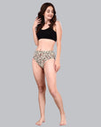 High Waist Full Coverage Printed Stretch Cotton Hipster Panty (Pack of 3) 3HWB-32