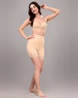 Seamless High Waist Bonded Tummy and Thigh Shaper with Lace-SHW-5