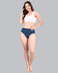 High Waist Full Coverage Printed Stretch Cotton Hipster Panty (Pack of 3) 3HWB-32