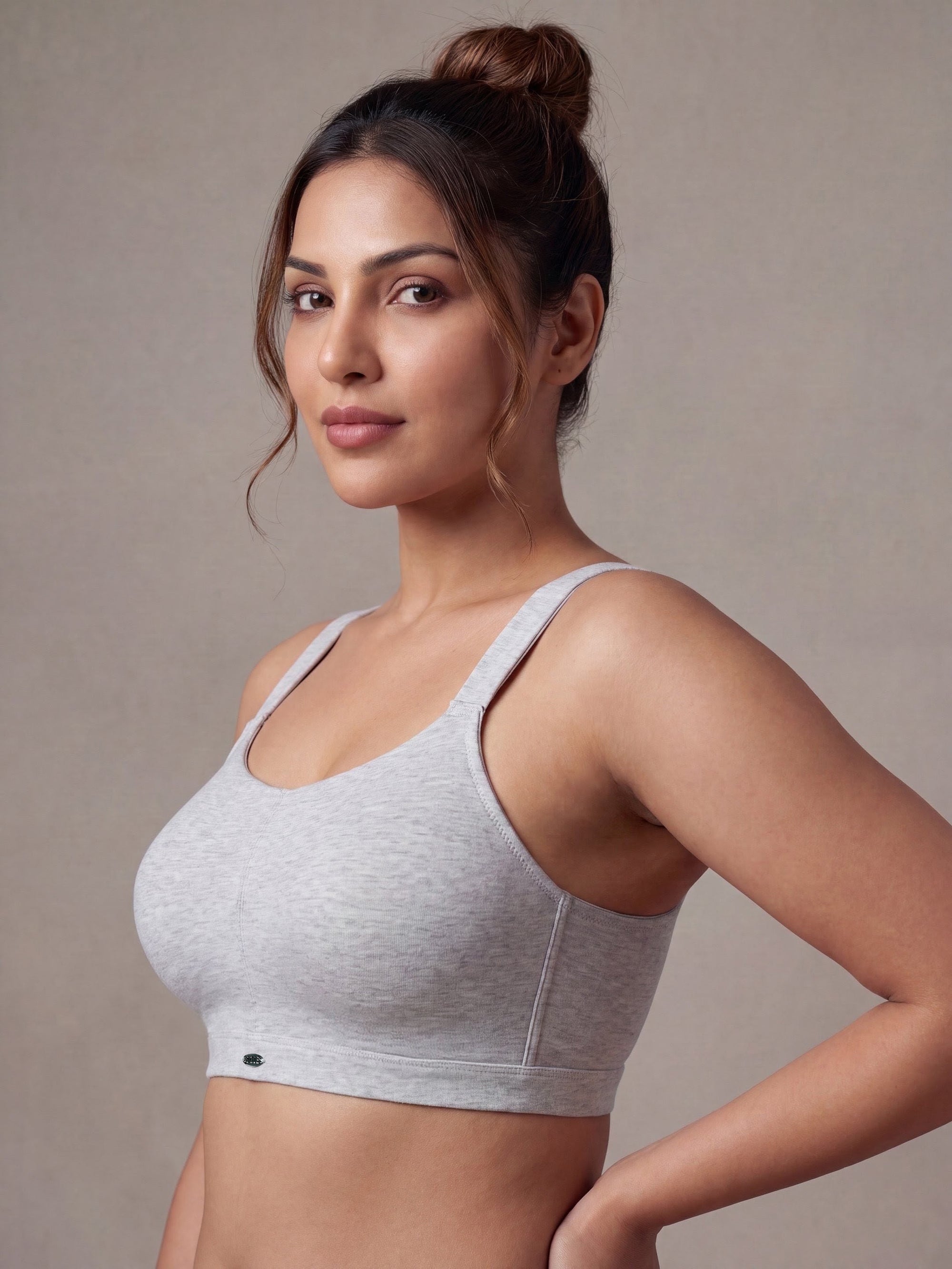 Full Coverage Padded Non-Wired High Impact Cotton Sports Bra