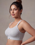 Full Coverage Padded Non-Wired High Impact Cotton Sports Bra
