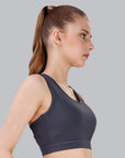 Medium Impact Racerback Sports Bra with Removable Cups- AT-1