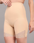 Seamless High Waist Bonded Tummy and Thigh Shaper with Lace-SHW-5