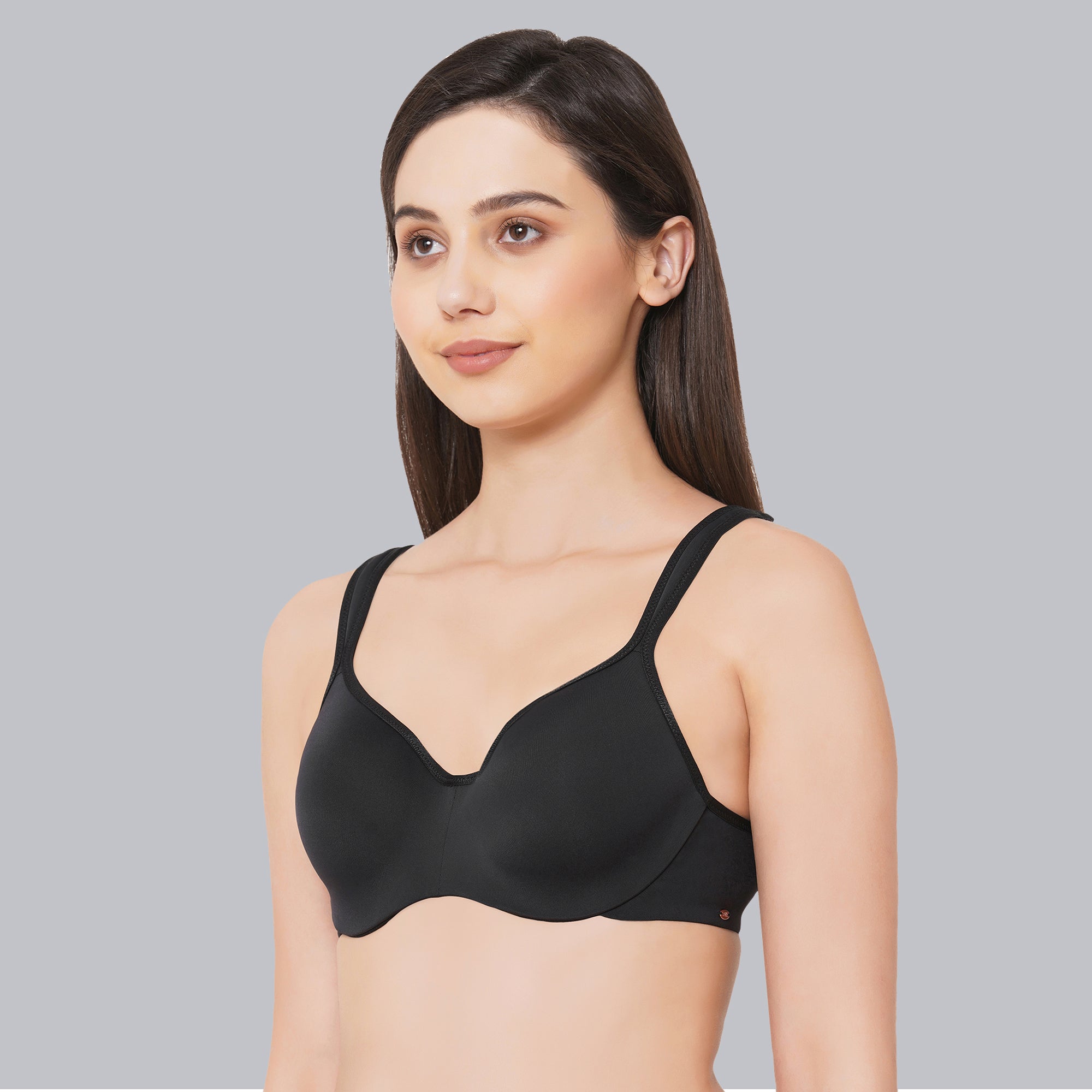 Padded Wired Full Coverage Seamless Cups Sweetheart Neckline Bra-CB-130