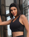 Medium-Impact Racerback Full Coverage Sports Bra with Mesh Detailing-AT-12