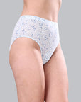 High Waist Full Coverage Printed Stretch Cotton Hipster Panty (Pack of 3) 3HWB-32