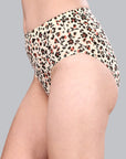 High Waist Full Coverage Printed Stretch Cotton Hipster Panty (Pack of 3) 3HWB-32