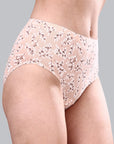 High Waist Full Coverage Printed Stretch Cotton Hipster Panty (Pack of 3) 3HWB-32