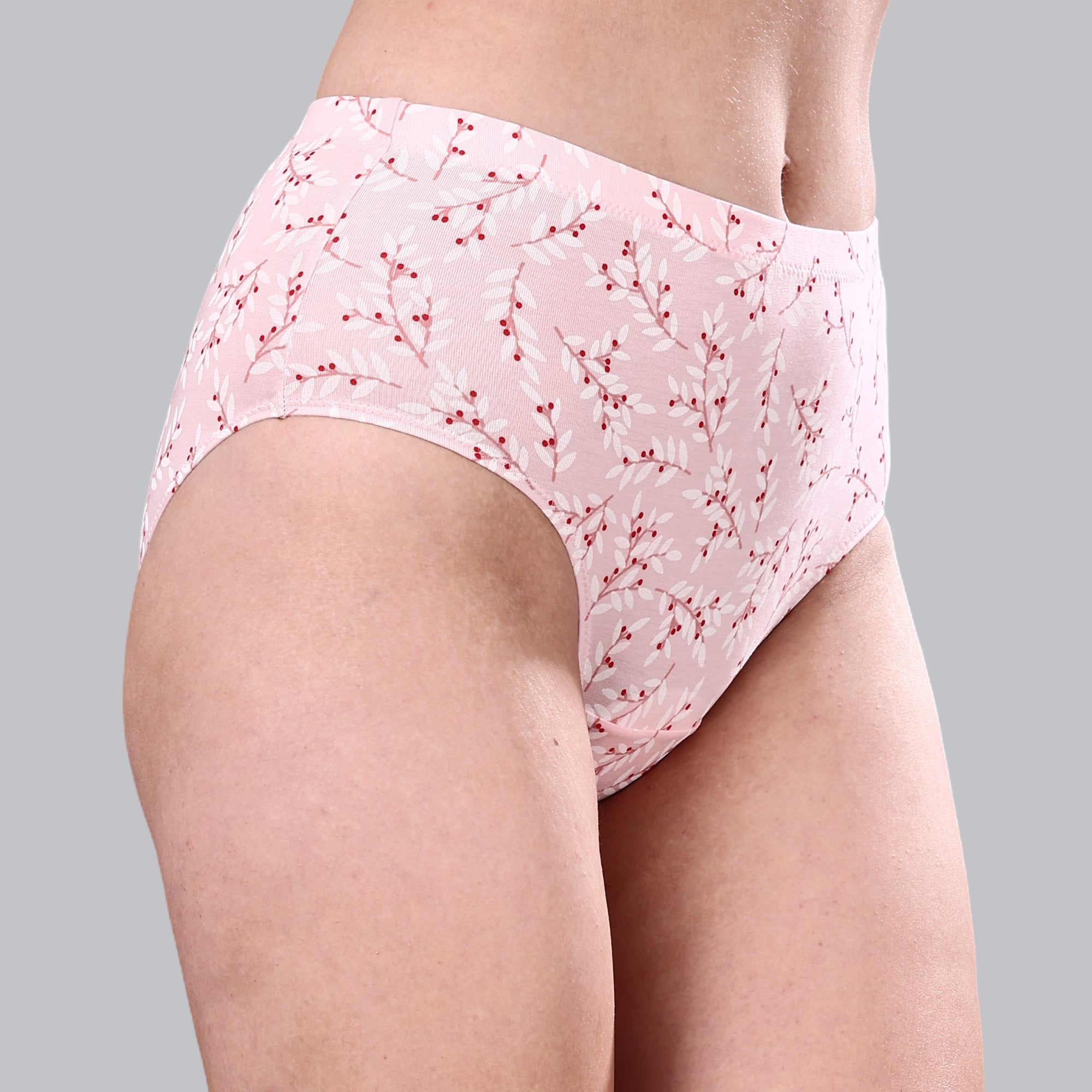 High Waist Full Coverage Printed Stretch Cotton Hipster Panty (Pack of 3) 3HWB-32