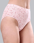 High Waist Full Coverage Printed Stretch Cotton Hipster Panty (Pack of 3) 3HWB-32