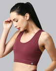 Medium Impact Racerback Sports Bra with Removable Cups- AT-1