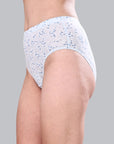 High Waist Full Coverage Printed Stretch Cotton Hipster Panty (Pack of 3) 3HWB-32