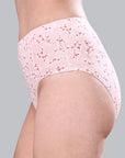 High Waist Full Coverage Printed Stretch Cotton Hipster Panty (Pack of 3) 3HWB-32