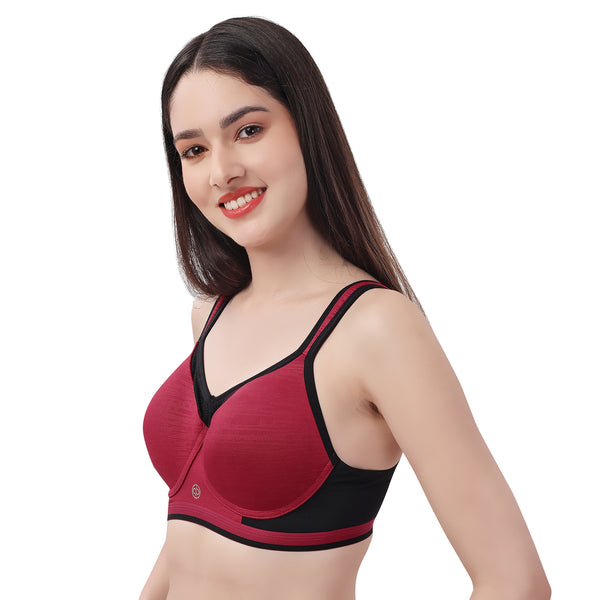 SUTYEN Women's Cotton Padded Non-Wired Sports Bra at Rs 350/piece in Bhopal