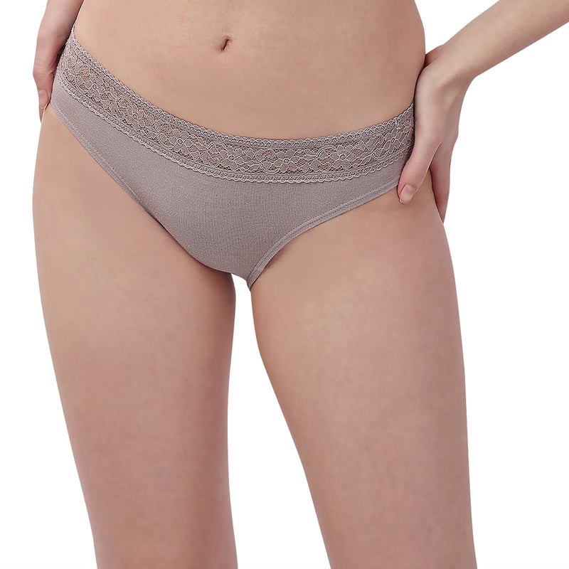 Mid Rise Full Coverage Super Soft Micro Modal Lace Detailed Brief