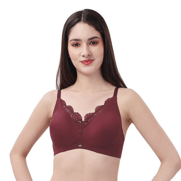 Buy SOIE- Full Coverage Padded Non Wired Nude Lace Bra-Nude-38D Online at  Best Prices in India - JioMart.
