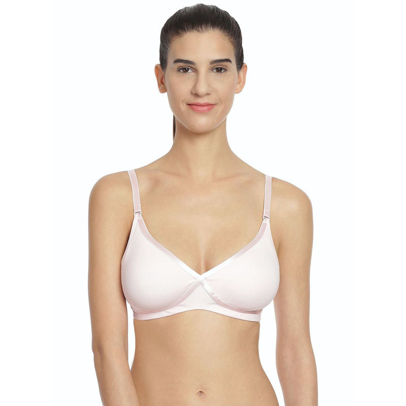 Medium Coverage Non-Padded Non-wired Cross Over Seamless Organic Cotto –  SOIE Woman
