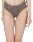 High Waist Full Coverage Mesh Panelled Brief-COMBO CP-1328