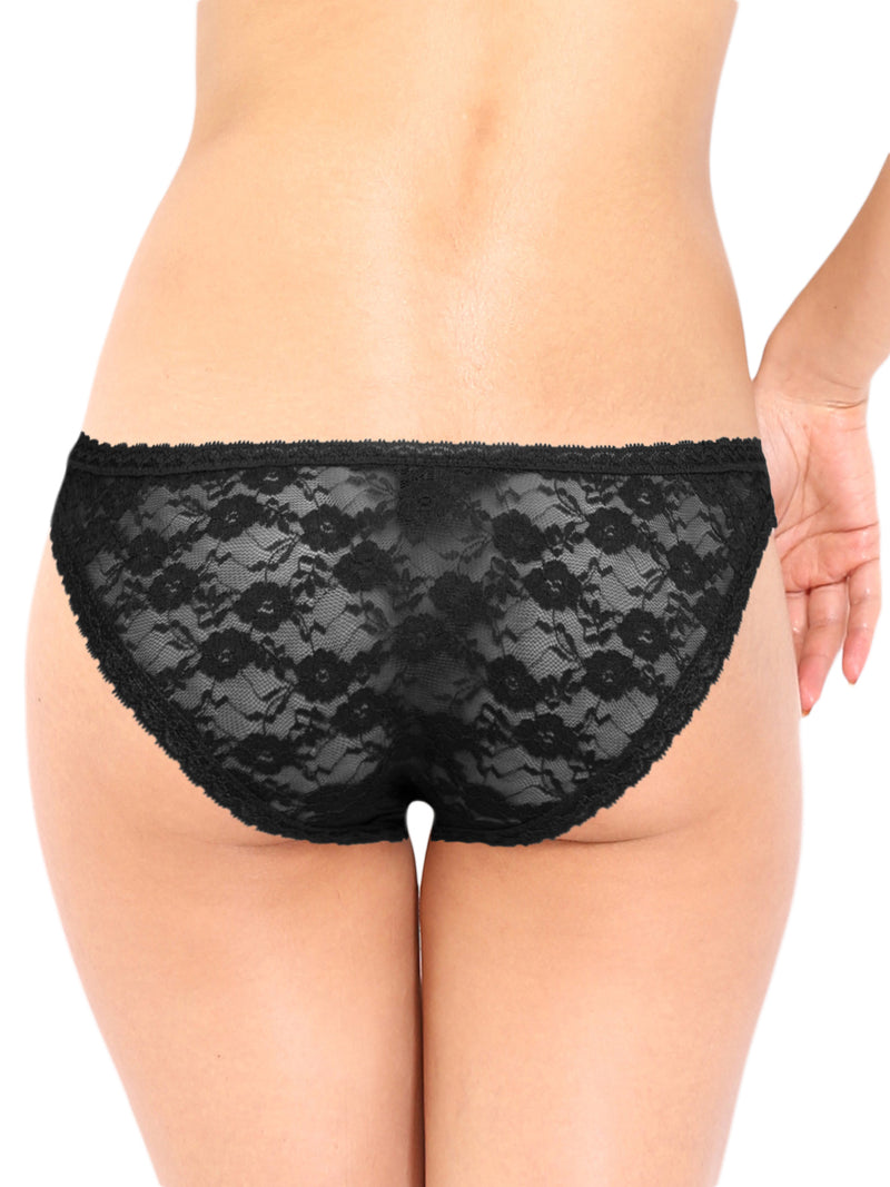 Buy women'secret Classic Black Microfiber and Lace Panty 2024