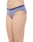 Mid Rise Medium Coverage Solid and Printed Cotton Stretch Brief Panty (Pack of 3) 3BF-16