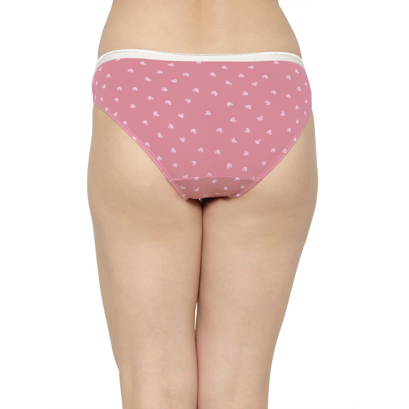 Mid Rise Medium Coverage Solid and Printed Cotton Stretch Brief Panty (Pack of 3)